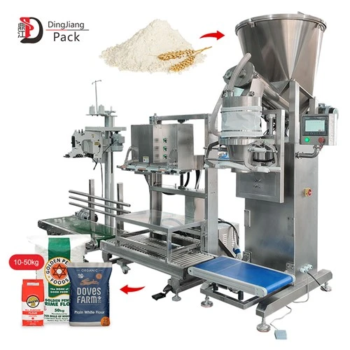 Linea di confezionamento semiautomatica della polvere da 10-50 kg